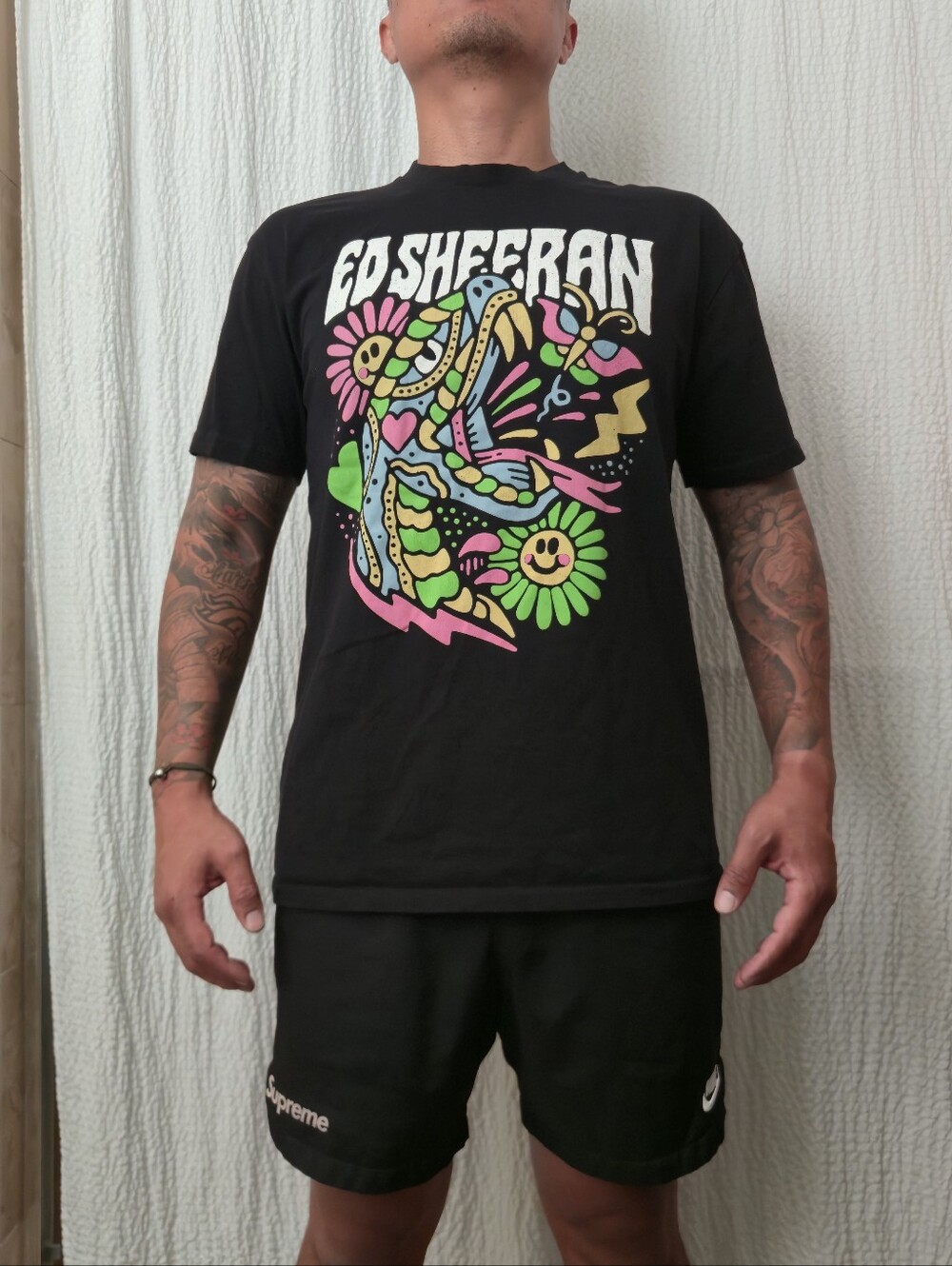 Ed Sheeran Mathematics Concert Tour Shirt 'Snake' Large
